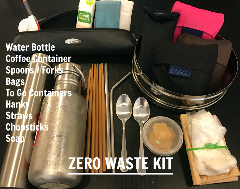 Around Town Zero Waste Kit - Minimizing Plastic waste