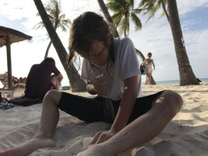 Playing in the Sand, Maafushi Maldives