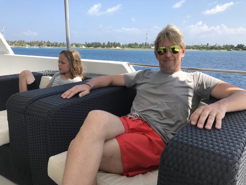 Floating Bar off of Maafushi Maldives
