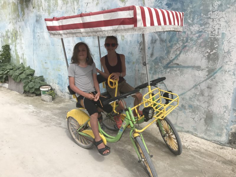 Biking on Maafushi Maldives