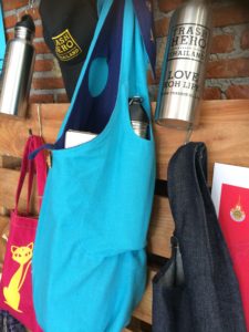 Chiang Mai store selling reuseable bottles and local bags to support Ocean clean up