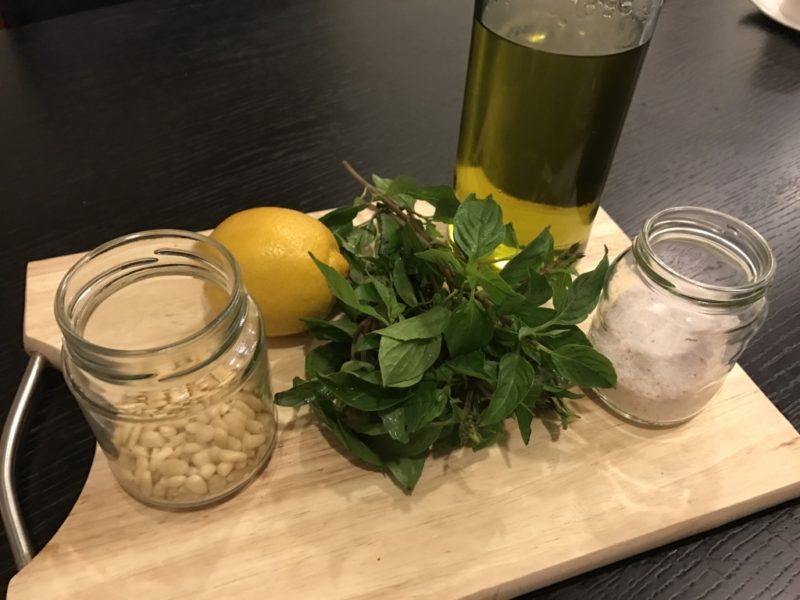 Making Raw Pesto Sauce - Downsizing